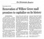 Renovation of Willow Grove mall promises to capitalize on its history, Philadelphia Inquirer, October 2000